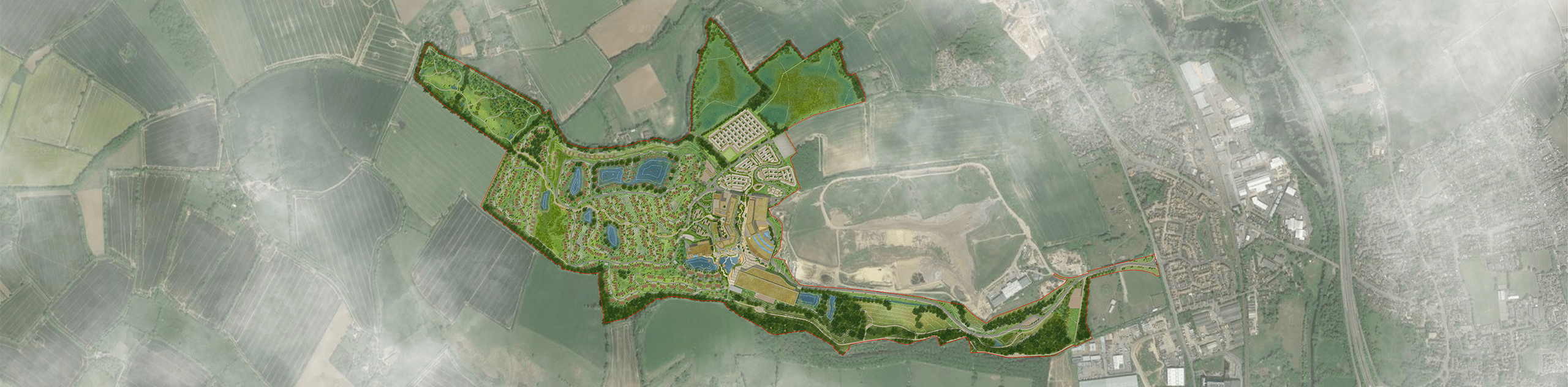 An illustrative masterplan of the Valley Ridge development. © BMD An illustrative masterplan of the Valley Ridge development. © BMD