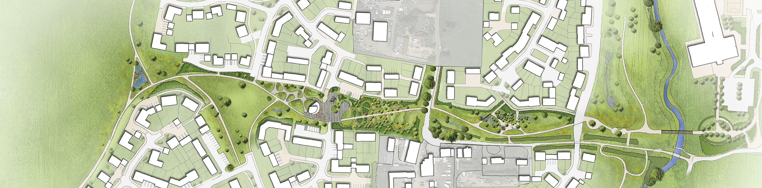 An illustration showing the proposed development at Woodhurst Park. An illustration showing the proposed development at Woodhurst Park.