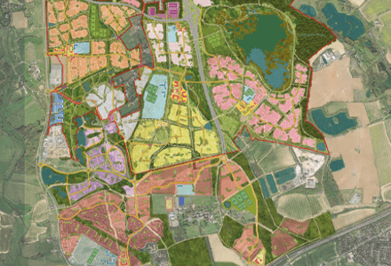 An illAn illustrative masterplan showing all the proposed development at Chelmsford